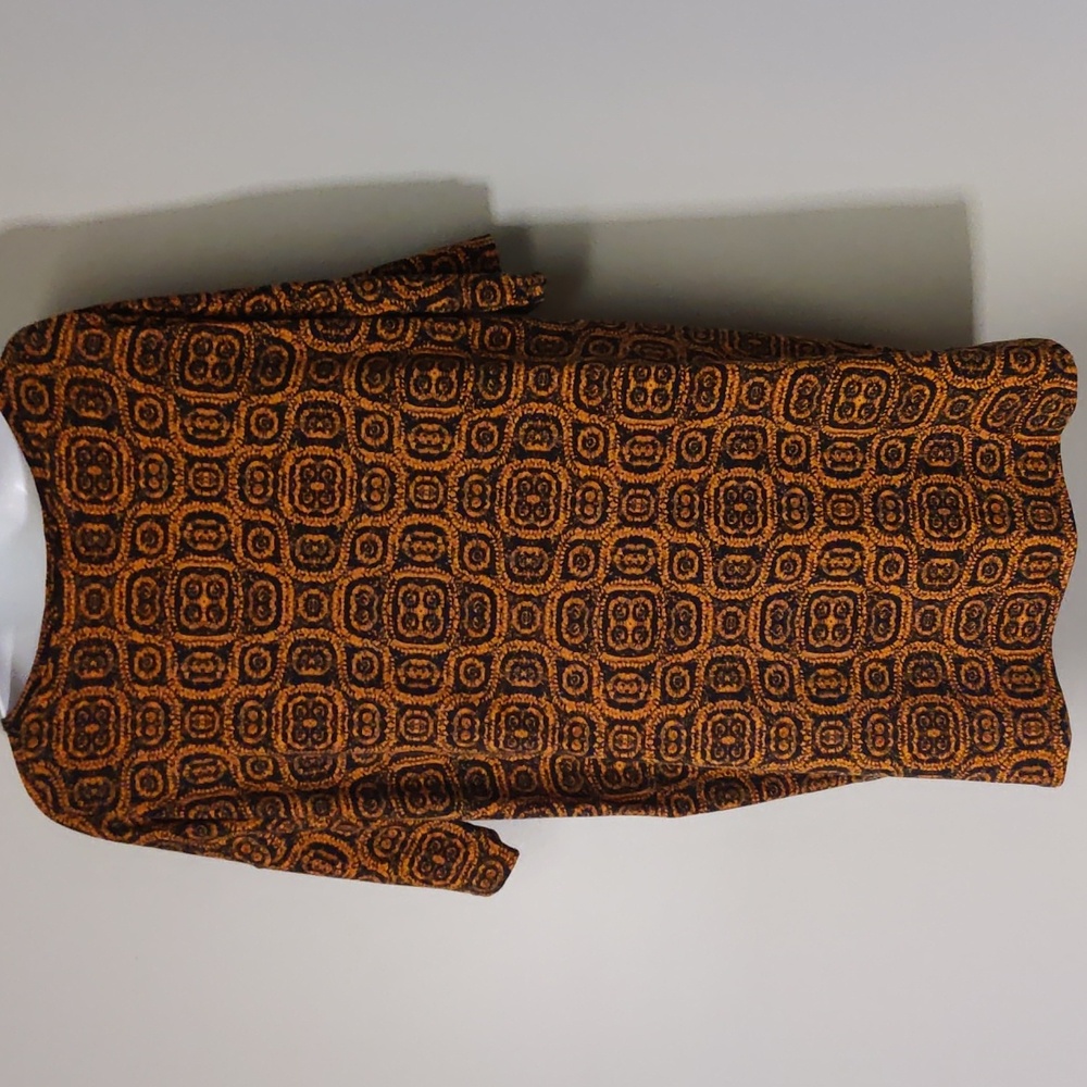 Lularoe Geometric Patterned Black/Orange Women's … - image 2